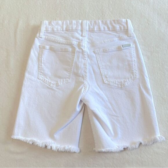 JOE’S Shorts Jean High Rise Honey Curvy Bermuda Stretch Denim White Size 27 - Picture 5 of 9